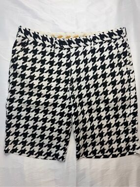 36W Loud Mouth Black and White Houndstooth Shorts